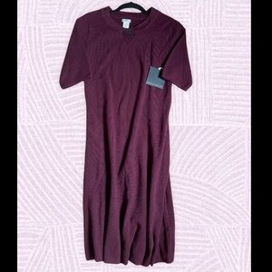 NWT Sweater Dress Paraphrase Twist Keyhole Holiday Christmas Winter Plum Purple